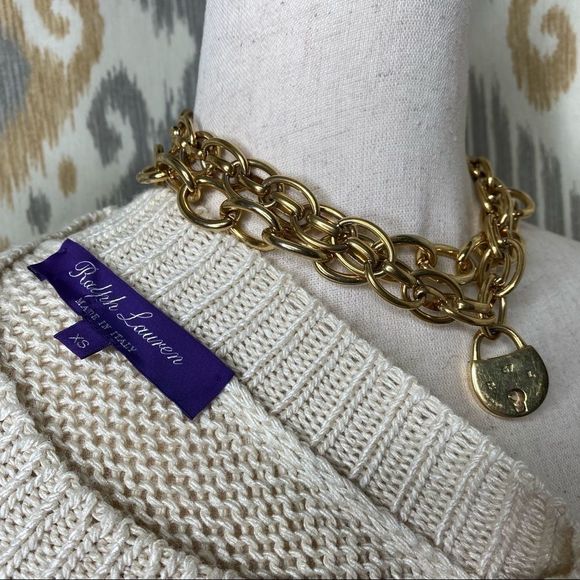 Ralph Lauren Pre Fall ‘15 Collection Ivory Italian Silk Fringe Tunic Sweater - Picture 3 of 16